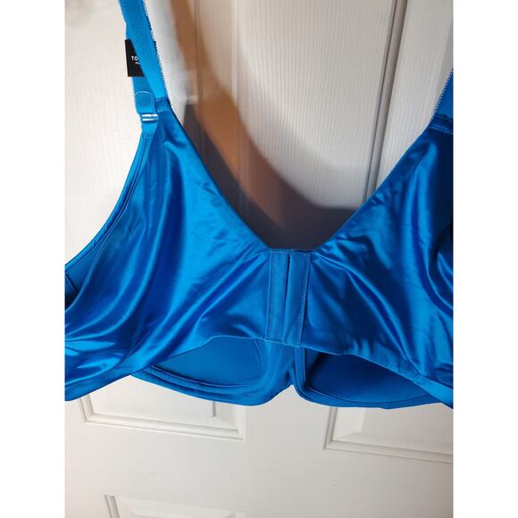 Torrid 48C Everyday Wire Free Lightly Lined Shine Back Smoothing Bra Methyl Blue - Picture 5 of 7